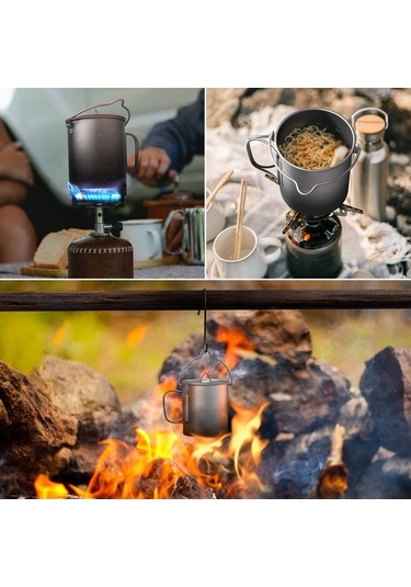 Novahub Titanyum Su Bardağı - Kamp, Hiking Ve Ev Kullanımı İçin Gümüş, 750ml Hafif Ve Dayanıklı Gümüş