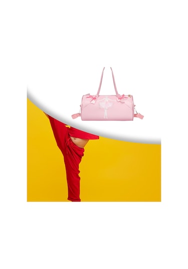 Homyl Bale Çantası Naylon Rahat Sevimli Yuvarlak Dans Jimnastik Dansçı Deseni
