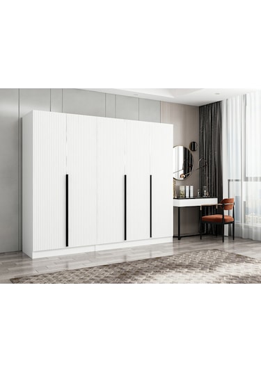 Kale Plus 5 Mebran Kapaklı 2ç Dolap Beyaz Mebran 210cm Beyaz