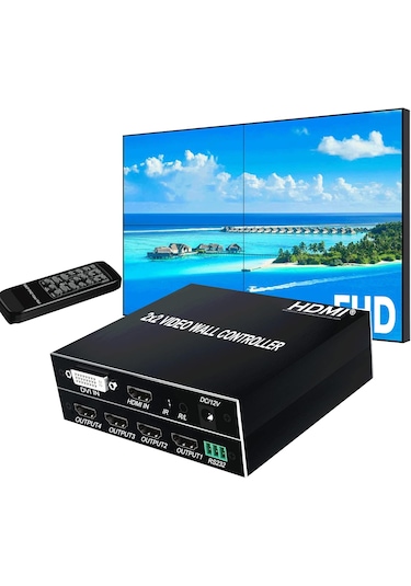 2x2 Video Wall Conteroller Hdmı Ve Dvı Desteği 4k Giriş 1 Çıkış