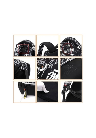 Novahub Gençler Erkekler İçin Seyahat Laptop Sırt Çantası Okul Çantası Rahat Kitap Çantası, Stil: Kamuflaj Gri Diğer, Moda Tasarım Diğer