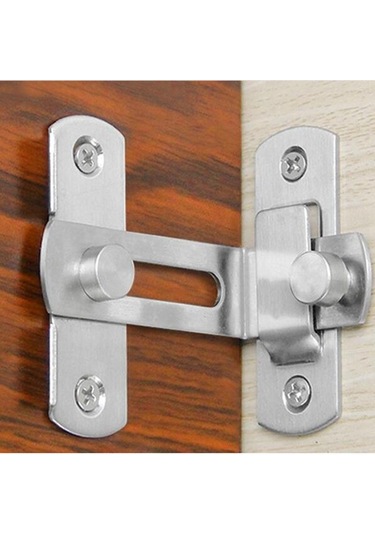 Donanım 90 Derece Kapı Tokası Kapı Cıvatası Paslanmaz Çelik Kilit Kapı Ve Pencere Banyo Bükme Cıvatası 4 İnch