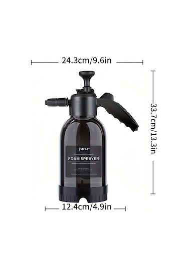 Trendooze 2 L Ayarlanabilir Nozul El Tipi Yüksek Basınçlı Su Püskürtücü - Renk: Siyah, Kullanıcı: Bahçe Ve Temizlik