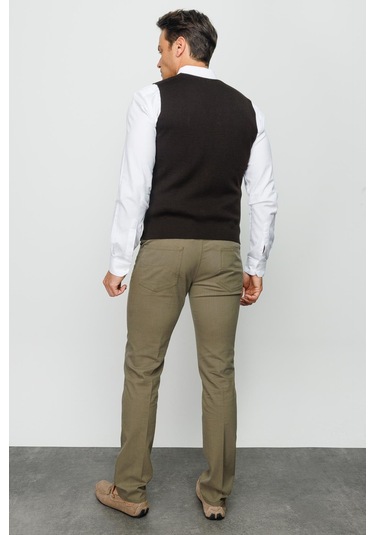 Erkek İnce Triko Düz Yelek K.kahve K.kahve