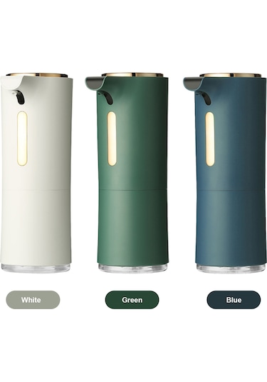 Skycity Evler İçin Dürtme Sensörlü Otomatik Köpük Sabun Dağıtıcı - 1200mah Şarj Edilebilir Batarya İle Hijyenik El Yıkama Yeşil