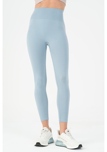 Maraton Active Slimfit Kadın Koşu Sisli Mavi Tayt 812096 Mavi