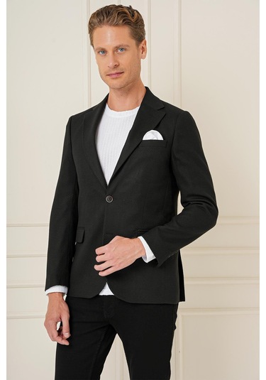 C 685 Slim Fit Siyah Spor Ceket Siyah