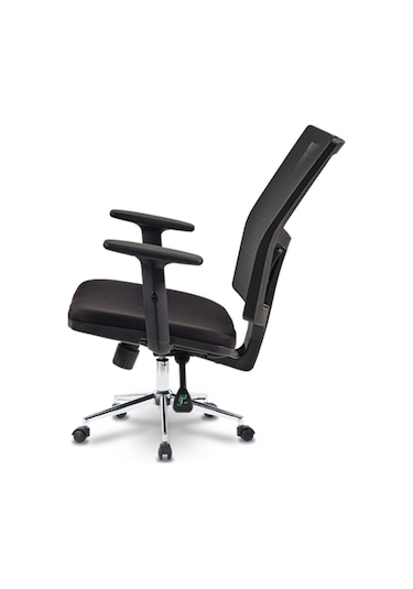 Ofiscombin Fileli Metal Ayaklı Ofis Müdür Makam Yönetici Çalışma Koltuğu Siyah Lizbonc200