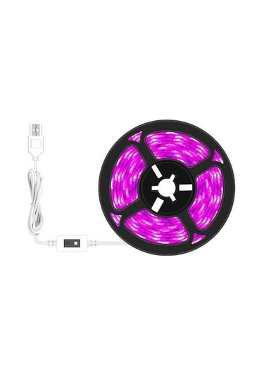 Tongxida 3 M Su Geçirmez Led Dikim Dolum Işık, Usb El Tarama, Karartma, Tam Spektrum Bitki Lambası Mor - Pembe