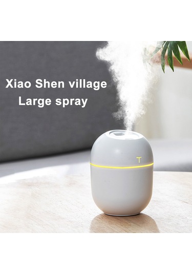 Geeroyoo Ev Ofis Araç Kullanıma Uygun Yeşil Hava Buharlandırabici, 220ml Kapasiteli Sessiz Otomatik Kapatma Ve Gece Lambası Özellikli Nemlendirici