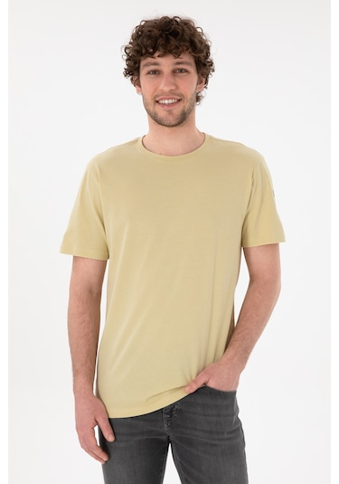 U.S. Polo Assn. Erkek Regular Fit Bisiklet Yaka Açık Haki Basic Tişört 50305985-VR183 U.S. Polo Assn. Erkek Regular Fit Bisiklet Yaka Açık Haki Basic Tişört 50305985-VR183