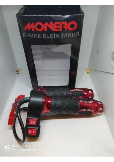 Gaz Kolu [Takım] [3 Vites / Ileri-Geri] Kırmızı - Ebıke (478994613)