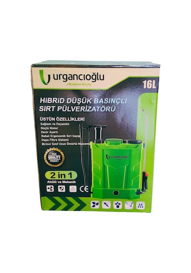 Urgancıoğlu Akülü Şarjlı ve Kollu Sırt Tipi İlaçlama Makinesi 16 L