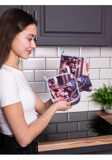 Arstex 2 Parçalı Mutfak Servo Seti 296186689 Açık Mavi