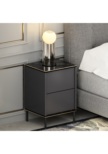 İMAJ KOMODİN ANTRASİT (MERMER DESEN)