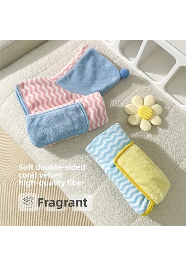 Elmpaly Pembe Mavi L Hızlı Kuruyan Köpek Bornozu Ultra Emici Ayarlanabilir Havlu