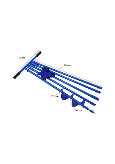 Toprak Burgusu Uzatmalı Sondaj Aleti Çap 15 Cm Boy 5 Mt