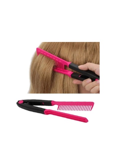 Venturemart 1 Adet Moda Saç Tarak V Tipi Saç Düzleştirici Tarak Dıy Salon Saç Kesimi Kuaförlük Şekillen