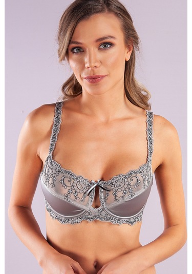 Golshan Giselle Half Padded Bra, Gri Toparlayıcı Konforlu Ve Şık Sütyen Çok renkli