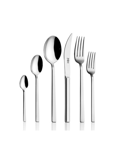 Falez Begonya Sade 36 Parça Çatal Kaşık Bıçak Takımı Gümüş