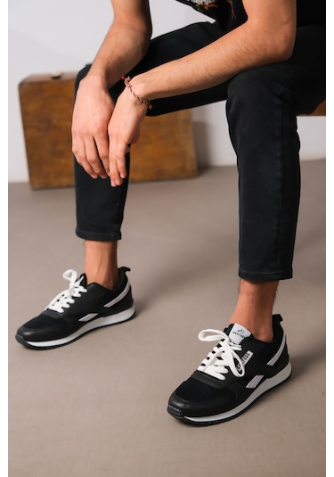 D0061 Günlük Ortopedik Garantili Unisex Sneaker Spor Ayakkabı Siyah