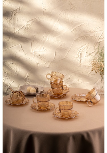 Emsan Hatrı Var Amber 80 Ml 6'lı Kahve Fincanı Takımı Amber