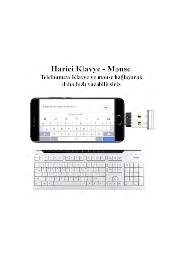 Mini OTG USB Type-C Erkek to USB Tip A Dişi Çevirici Adaptör