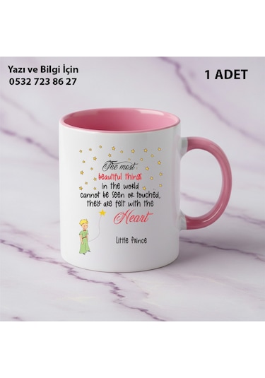 Küçük Prens Baskılı The Little Prince Kupa Bardak Pembe