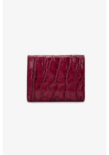 Valmenti Kadın Hakiki Deri Bordo Cüzdan 301 Ece Bn Cuzdan Y24 Bordo Kroko Bordo