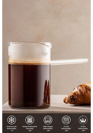 Tohana Cam Cezve - 2 Li Cam Cezve Seti Takımı