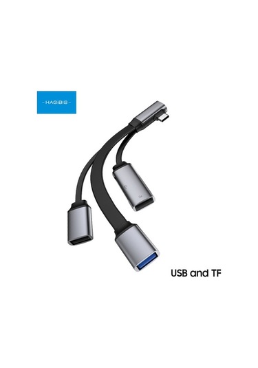 Hagibis Type-c Çoklu Bağlantı Adaptörü: Usb 3.0, Usb 2.0 Ve Sd/tf Kart Okuyucu