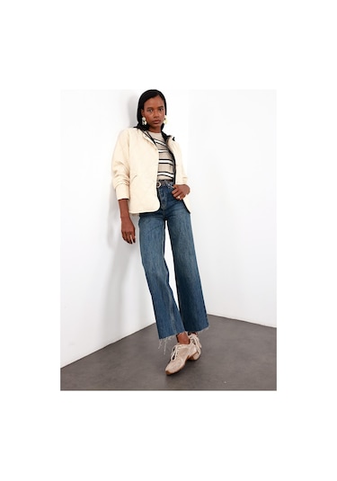 Bej Çıkarılabilir Kapüşonlu Kapitone Mont 5841 Bej