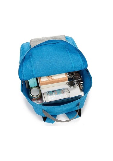 Luckydog Lacivert Katlanabilir Sırt Çantası Öğrenci Okul Çantası Oxford Kumaş Spor Çantası Moda Katlanır Çanta Rahat Lacivert Lacivert