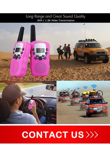 Lemestar Çocuklar İçin Renkli Telsiz İletişim Cihazı, 8-22 Kanal, 3-5 Km Menzil, 4xaaa Pil İle