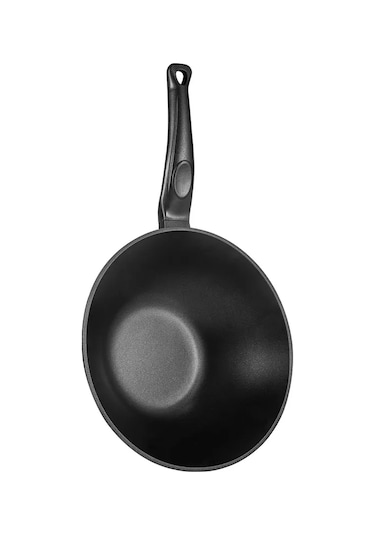 Nehir Royal Elite Siyah 28 cm Alüminyum Döküm Wok Tava