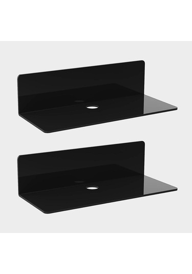 Adet Akrilik Yüzen Duvar Rafları, 23 9,5 Cm, Kablo Klipsli Delme Gerektirmeyen Kendinden Yapışkanlı Raf, Ofis, Banyo, Mutfak, Yatak Odası İçin Küçük Raf Çok Renkli