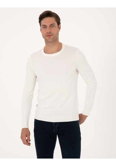 Pierre Cardin Erkek Ekru Kazak /triko 50315509-vr019 Ekru