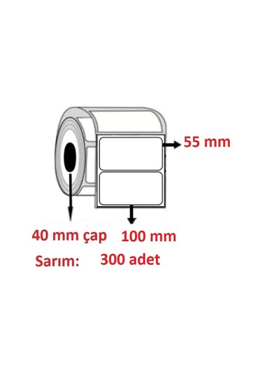 55x100 KUŞE  ETİKET  ( 300 li )