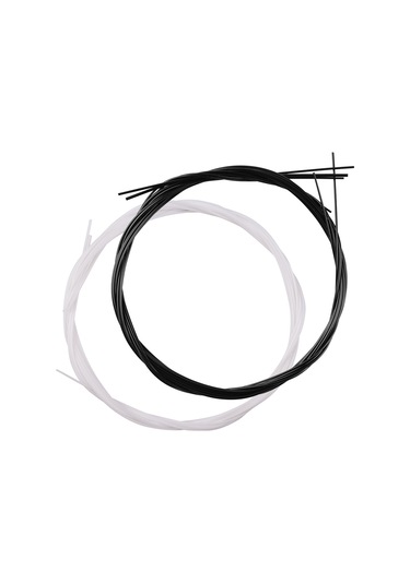 Ruicoo Nylon材质 2 Set Ukulele Teli Siyah + Beyaz - 0.24-0.26 Kalınlık, Soprano/concert/tenor Uyumlu, Açık Parlak Ses