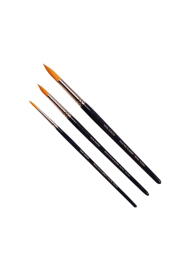 Vangogh Sulu Boya Fırça Yuvarlak Uçlu 191 Seri 3 Lü Set