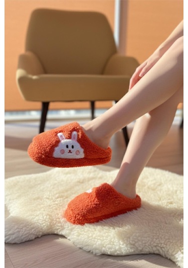 Ft 101 Tavşan Nakışlı Kadın Ev Terliği Peluş Terlik Çeyiz Ve Bohça Terliği Ses Yapmaz Kalın Taban Turuncu Ft 101 Tavşan Nakışlı Kadın Ev Terliği Peluş Terlik Çeyiz Ve Bohça Terliği Ses Yapmaz Kalın Taban Turuncu