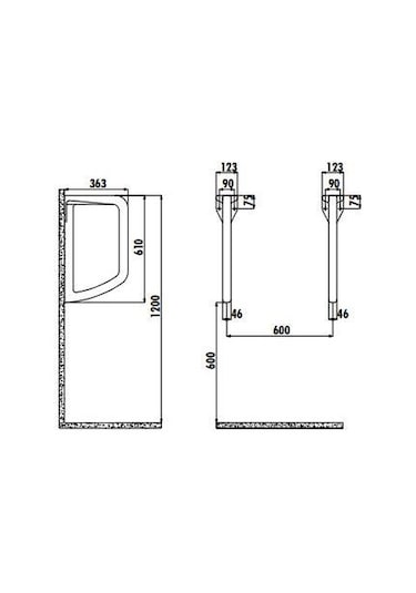 Creavit Pisuvar Ara Bölme Tp660