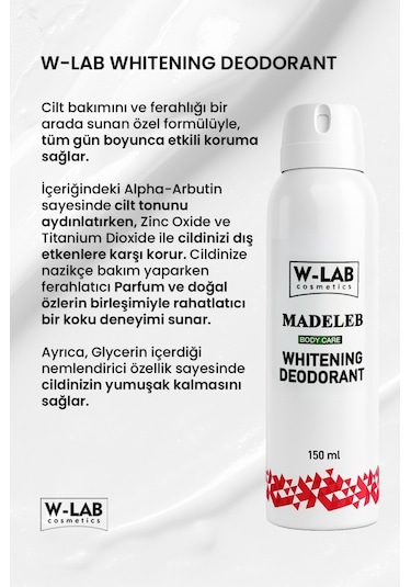 W-Lab Cosmetics Whitening Deodorant 3 x 150 ML