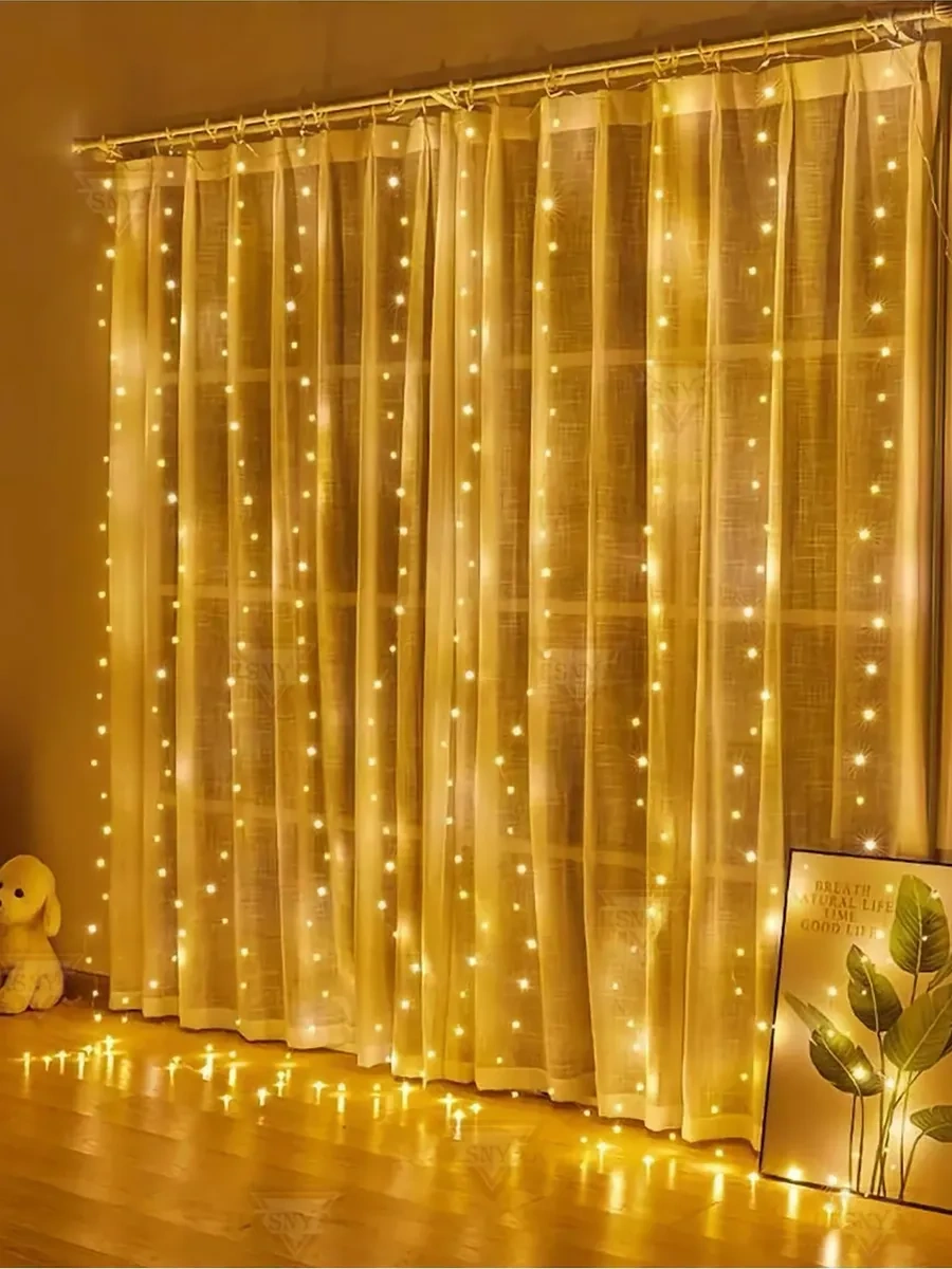 Lesnyak Perde Şerit 3x2 Usb Beyaz Sıcak Işık 188472226 Beyaz Sıcak