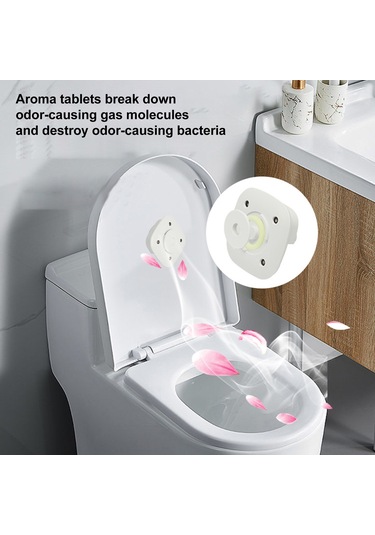 Dianziye Ev Ürünü Usb Şarjlı Uvc Ultraviyole Mini Dezenfeksiyon Lambası - Tuvalet İçin Antibakteriyel Isıtıcı Ve 2 Adet Kokulu Tablet Seti Beyaz