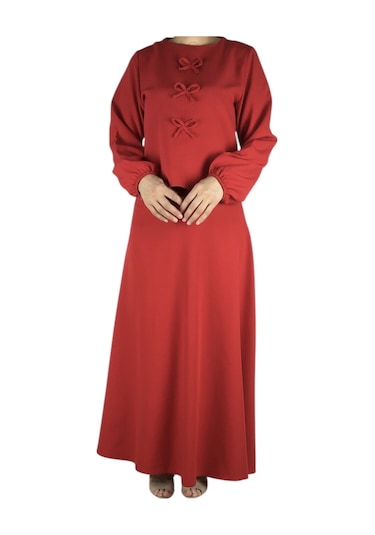 Kadın Spor Önden Kurdela Modelli Kolağzı Lastikli Etek Yandan Fermuarlı Etek Mevlana Model İkili Takım Kırmızı