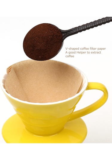 Maiyame 80 Adet Konik Tek Kullanımlık Kahve Filtresi, Dökme Kahve Yapımı İçin Pratik Ev Ve Ofis Aksesuarı V02 Modeli, 14 Kişilik Bej