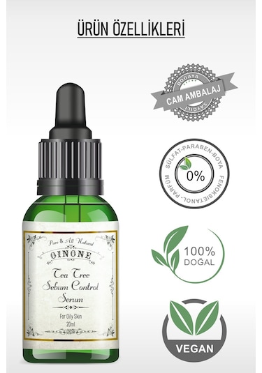 Oinone Sivilce ve Siyah Nokta Karşıtı Çay Ağacı Temizleme Serumu 20 ML