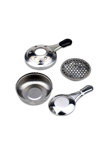 Tenfowee Pratik Ev Ve Dış Mekan Mini Alkol Ocağı, Çelik Yapı, Isı Regülatörü, Fondue Ve Hotpot Isıtıcı, 16cm, 2 Adet Set Gümüş