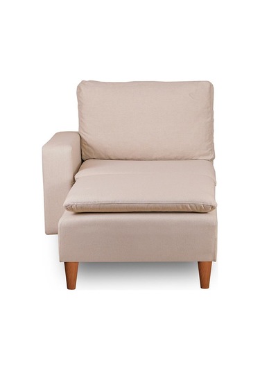 Lungo Modüler Daybed - Krem Keten Krem